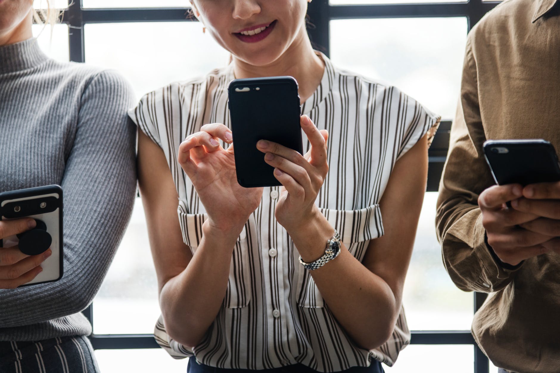 Girl busy on her phone