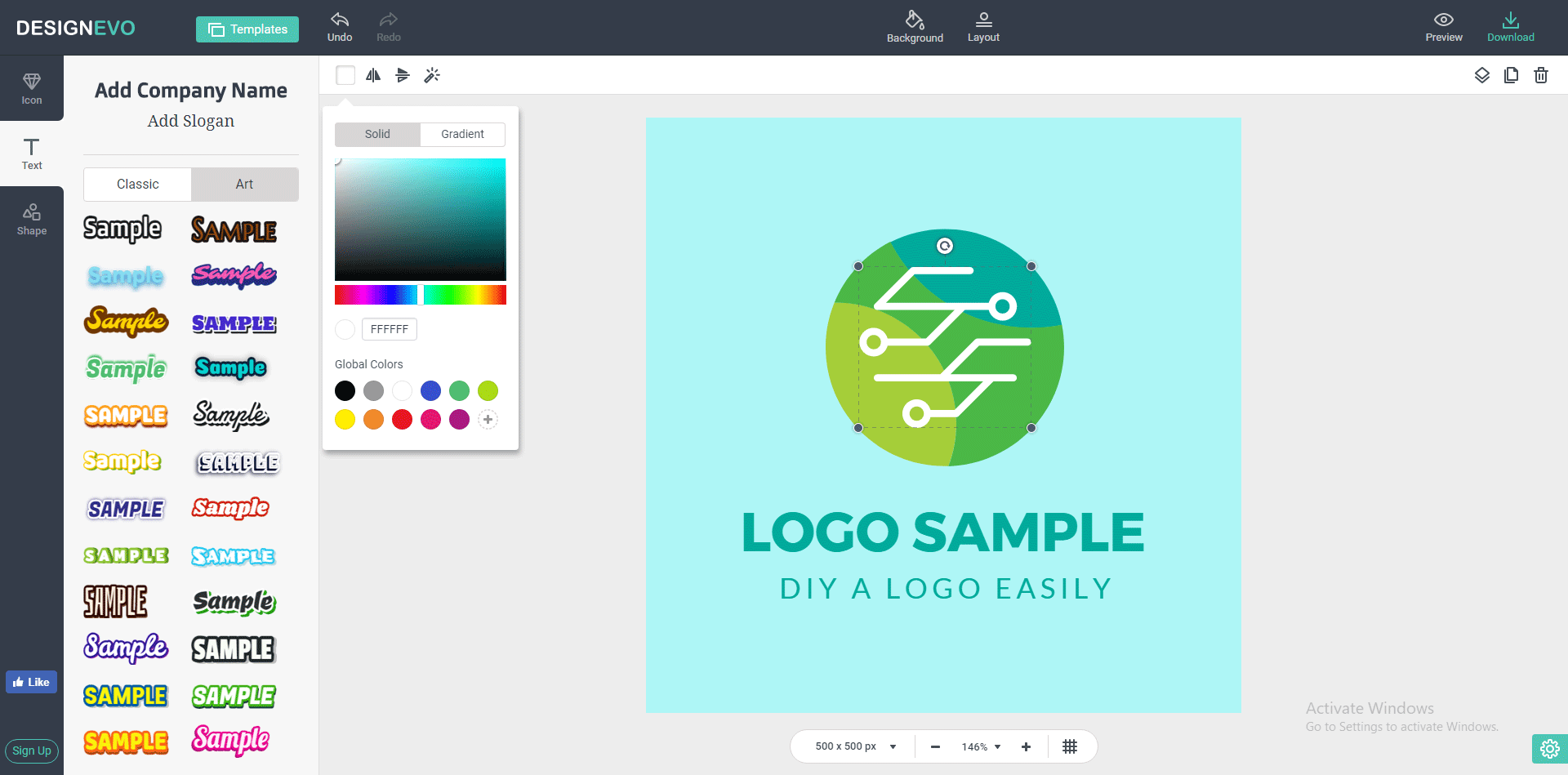 Design Evo website