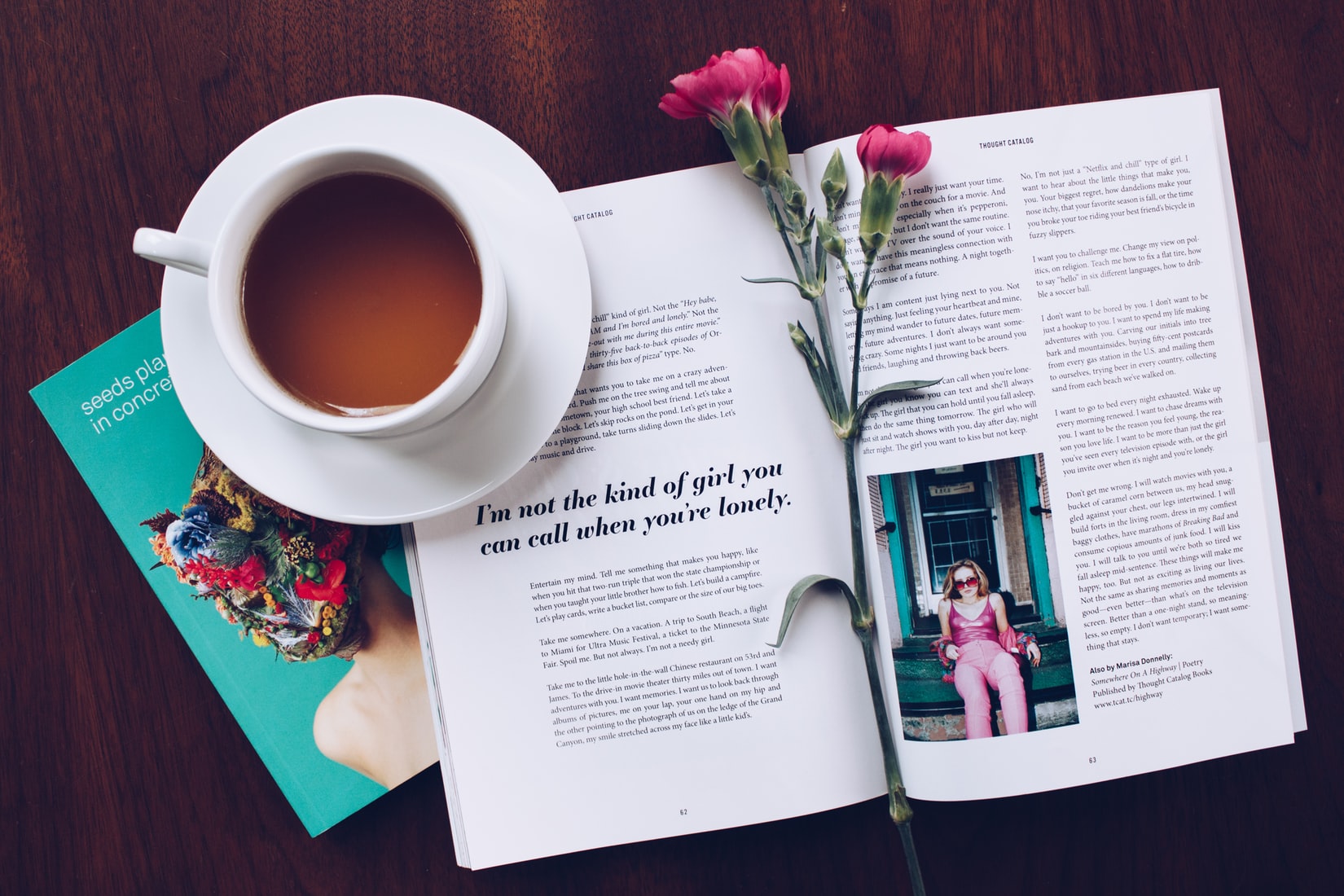 magazine on coffee table