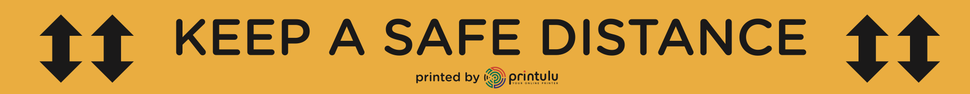 Keep a safe distance sticker