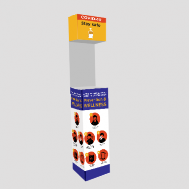 Branded sanitiser stations